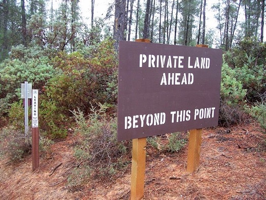 Sign: Private Land.